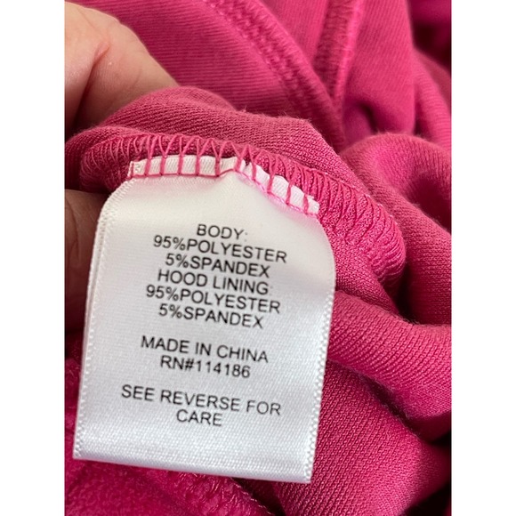 Juicy by Juicy Couture Pink Velour Hooded Jumpsuit Y2K 90s SOFT Comfy Sz L - Picture 12 of 16